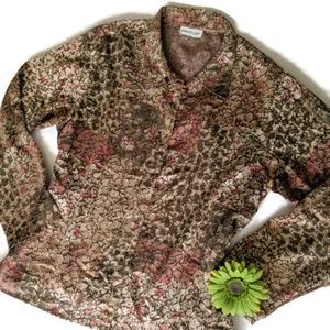 Coldwater Creek Semi-Sheer Blouse sz.14 #483